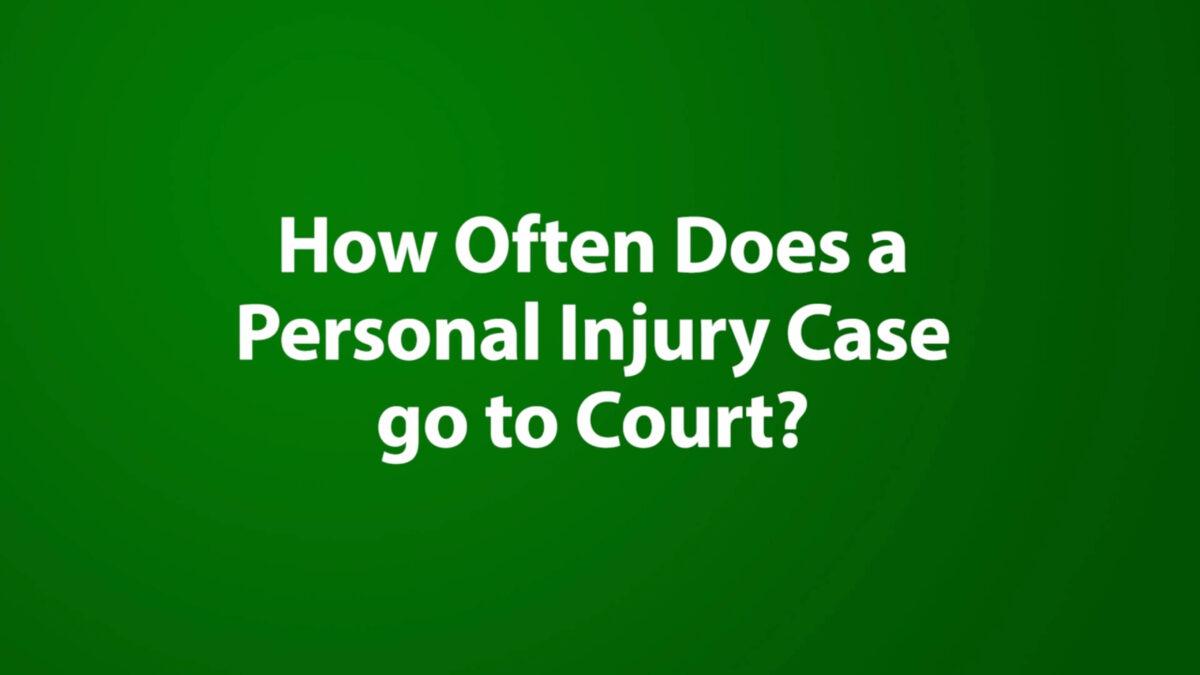 How often does a Personal Injury Case go to Court?