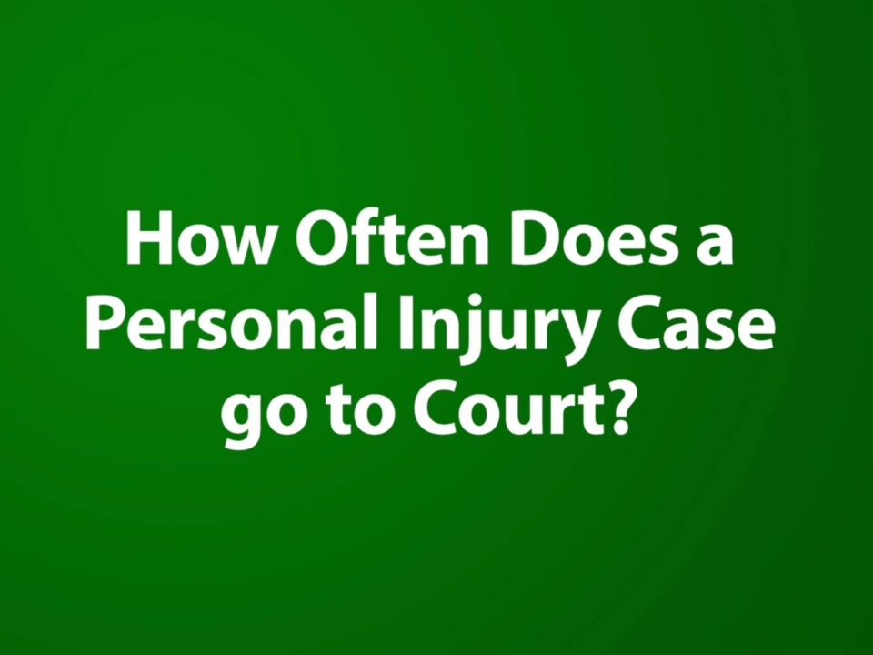 How often does a Personal Injury Case go to Court?